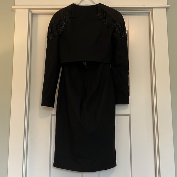 Zakura black cocktail dress. Pure virgin wool that drape’s beautifully - Picture 3 of 7